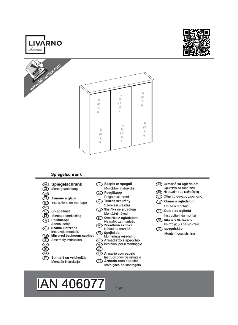 Page 1 de la notice Manuel utilisateur Livarno Lux IAN 377190