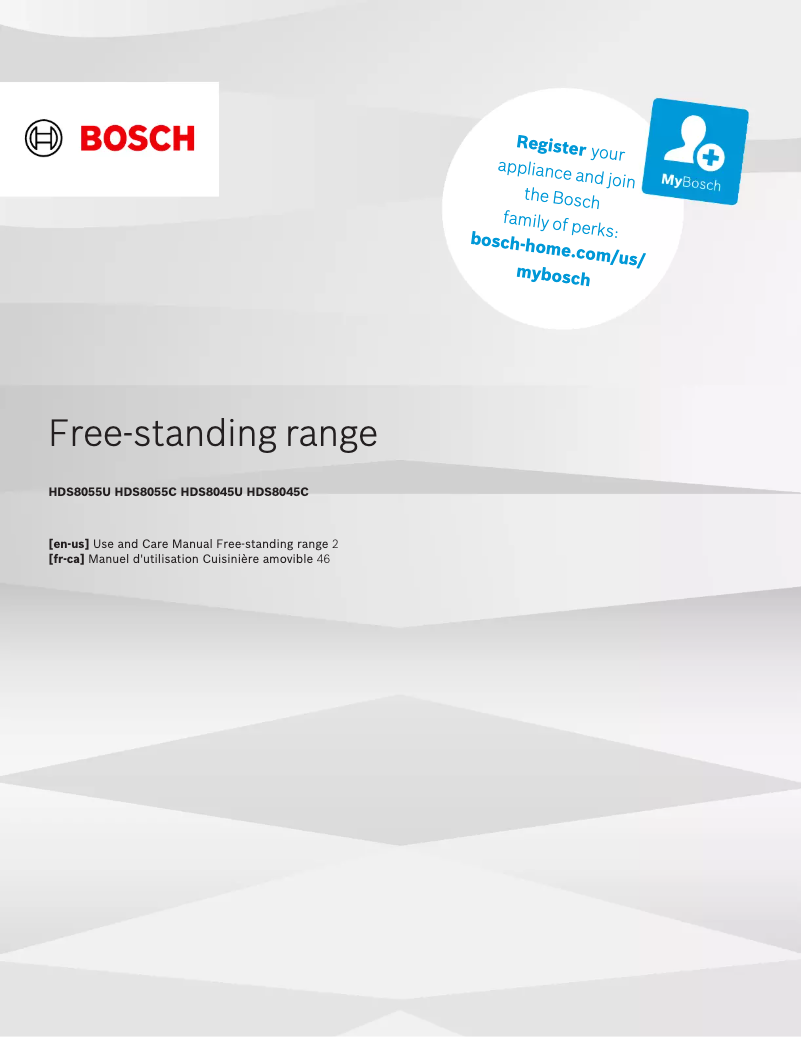 Page 1 of the manual Use and Maintenance Manual Bosch HDS8055U