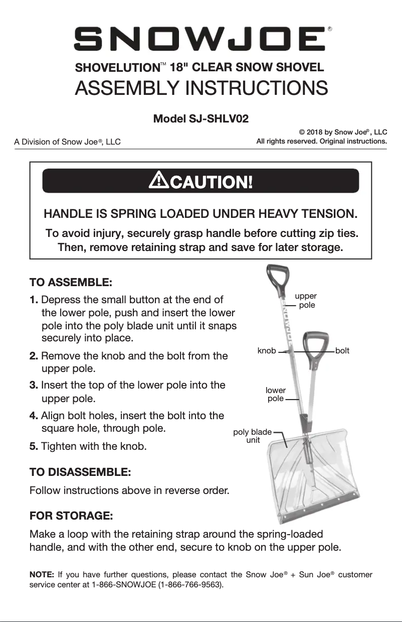 Page 1 de la notice Manuel utilisateur Snow Joe QUICKPICK-BDL