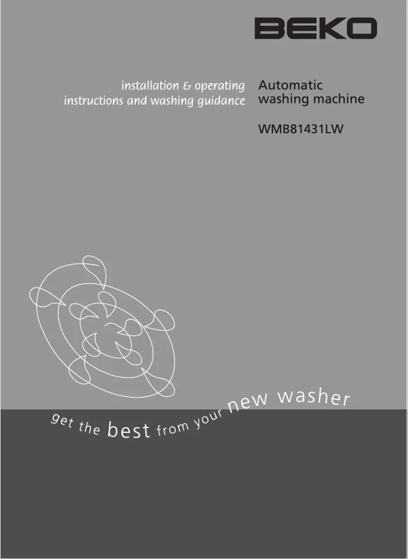 Page 1 de la notice Manuel utilisateur Beko WMB 81431 LW