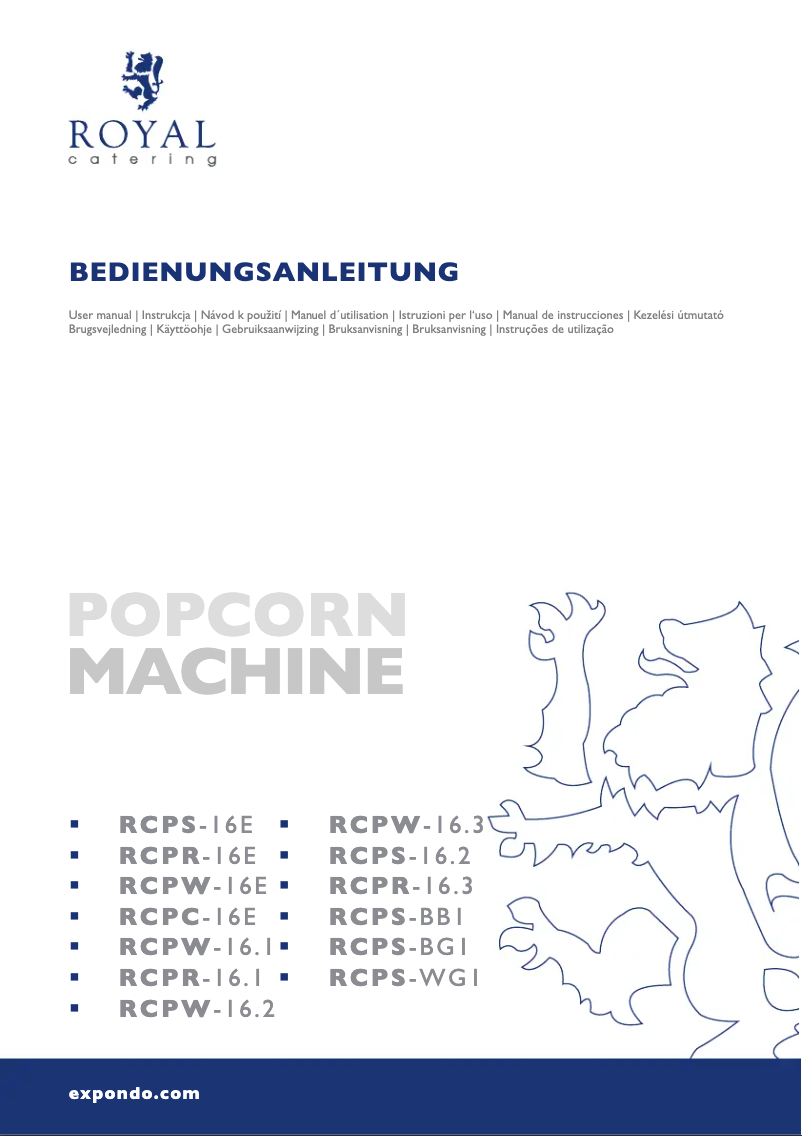 Image de la première page du manuel de l'appareil RCPW-16.3