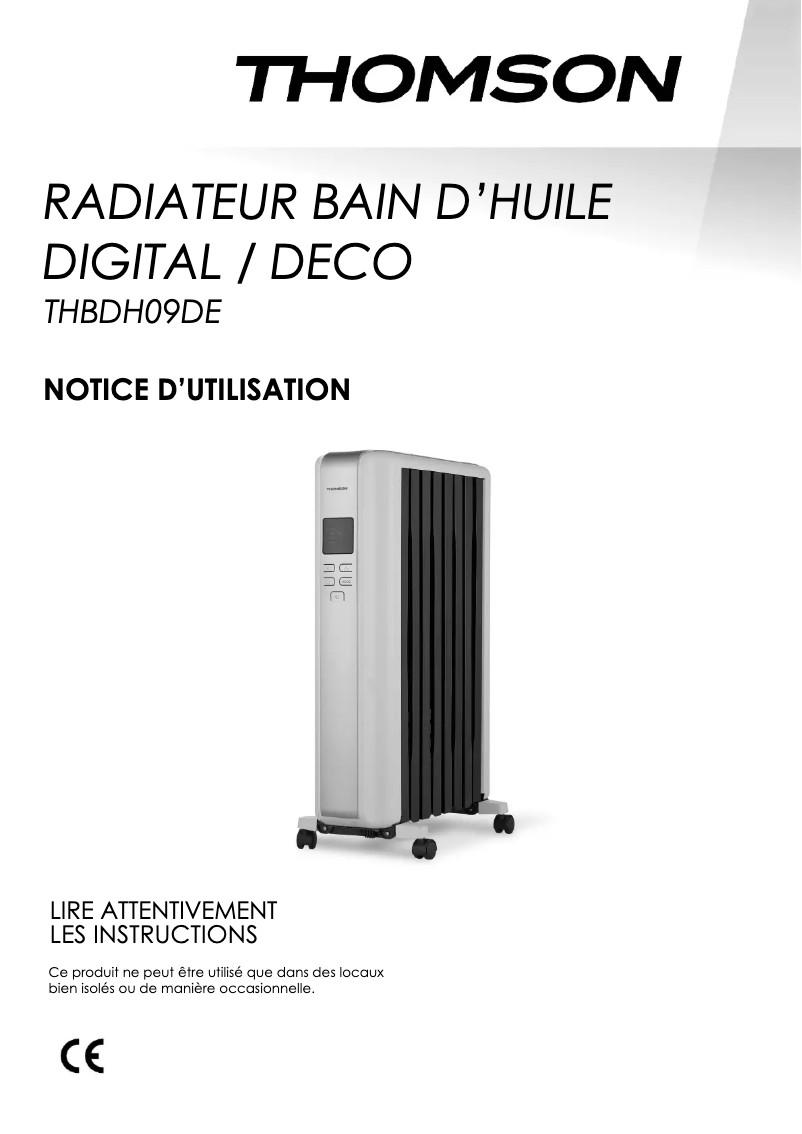 Image de la première page du manuel de l'appareil THBDH09DE