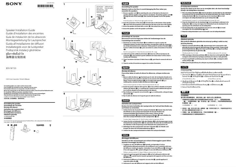Imagen de la primera página del manual del dispositivo BDV-NF720