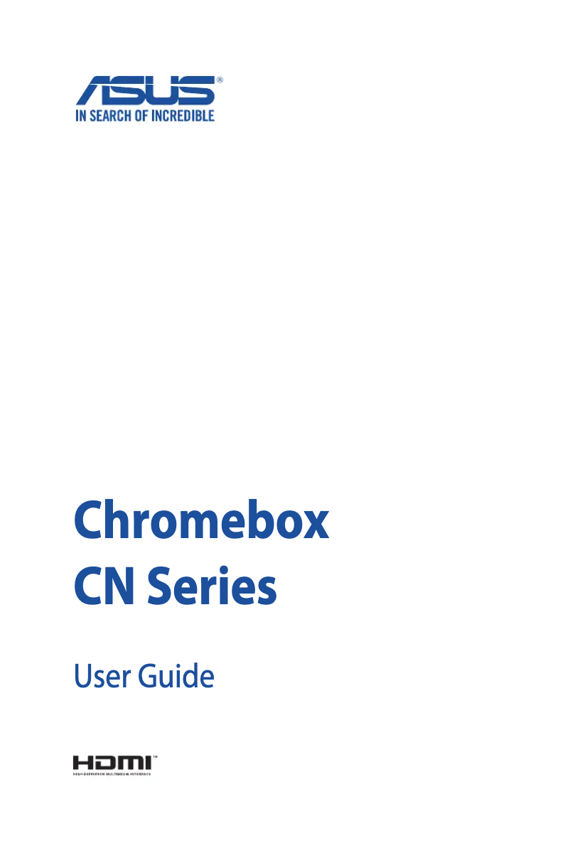 Page n°1 - Manuel utilisateur Asus CHROMEBOX2-G086U