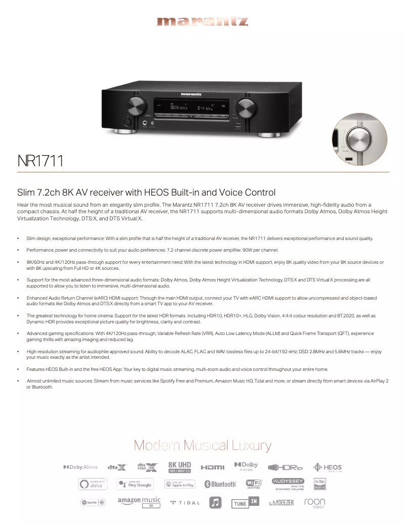 Image de la première page du manuel de l'appareil NR1711