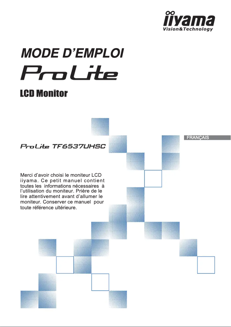 Page n°1 - Manuel utilisateur Iiyama ProLite TF6537UHSC