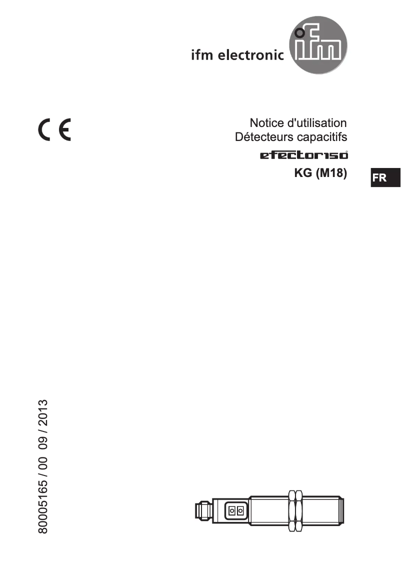 Page 1 de la notice Manuel utilisateur IFM KG5069