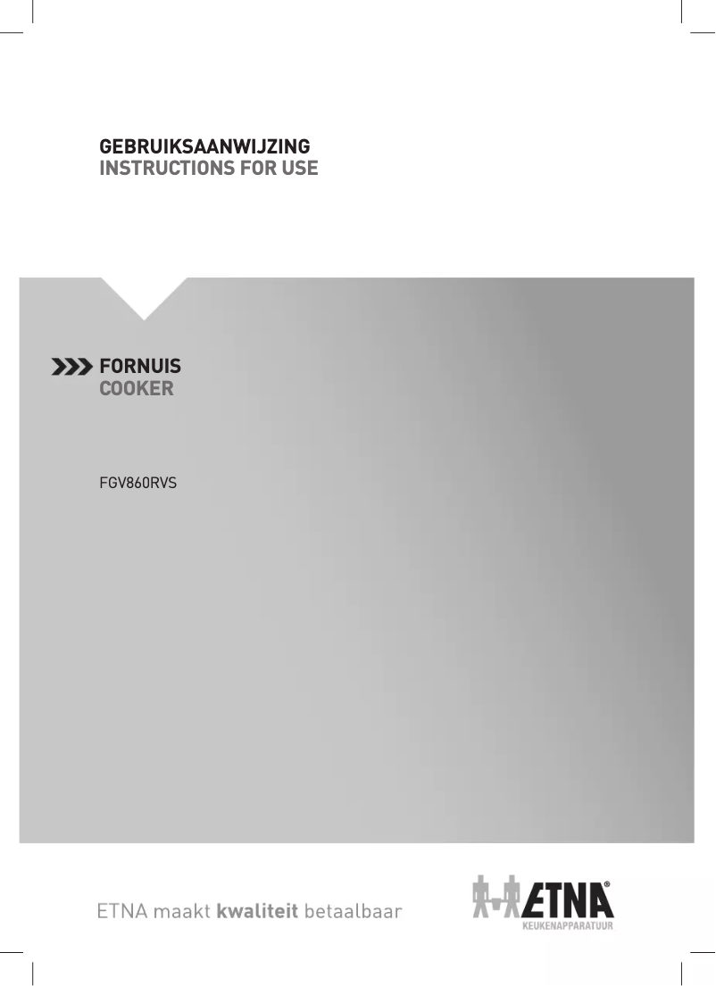 Page 1 de la notice Manuel utilisateur Etna FGV860RVS