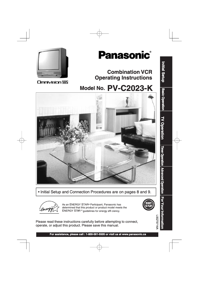 Page 1 de la notice Manuel utilisateur Panasonic PV-C2023K