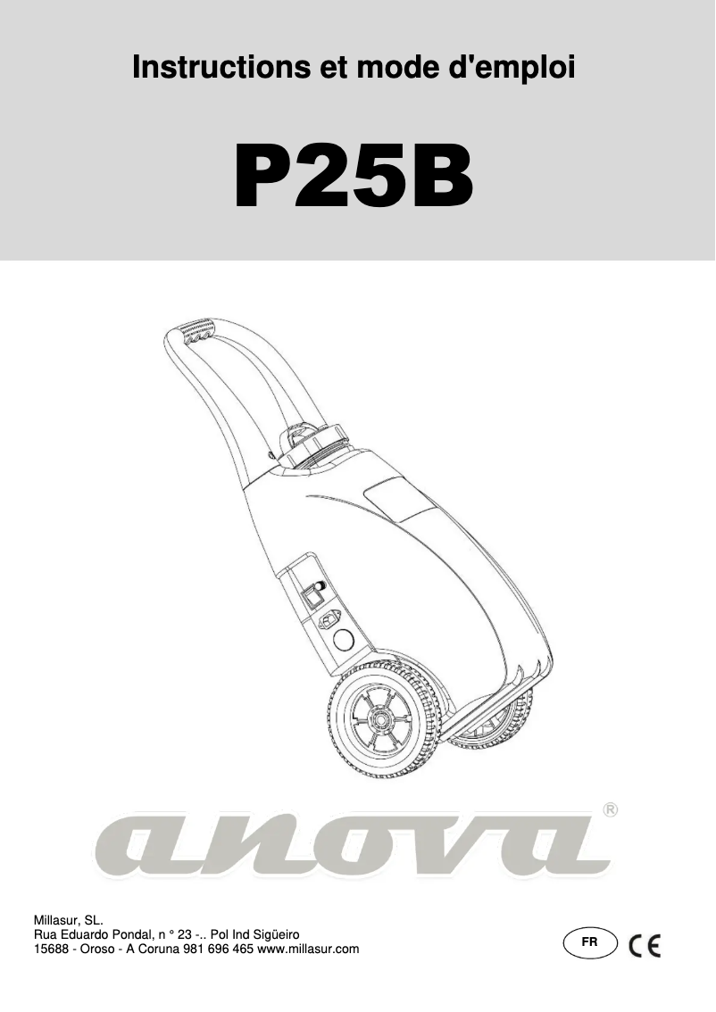 Image de la première page du manuel de l'appareil P25B