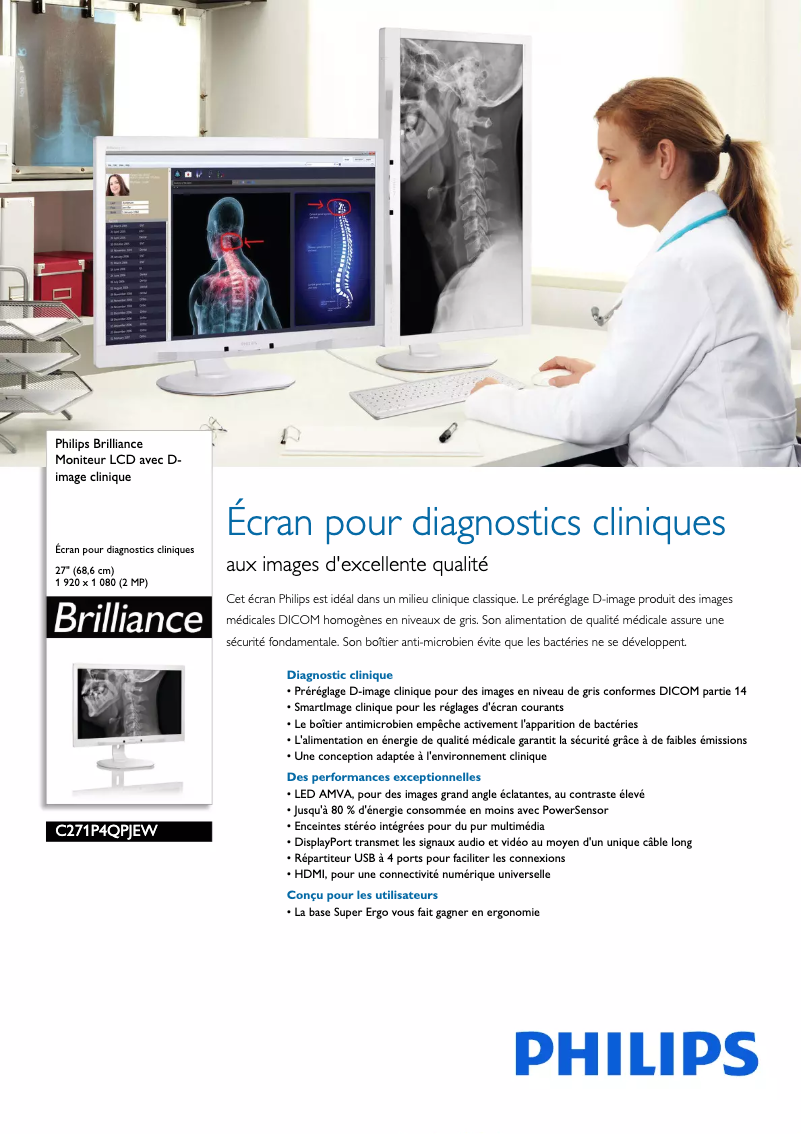 Page n°1 - Fiche technique Philips Brilliance C271P4QPJEW