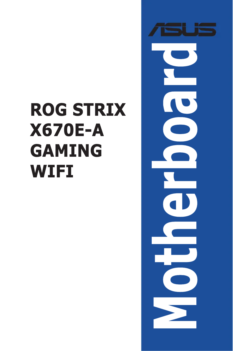 Page 1 de la notice Manuel utilisateur Asus ROG STRIX X670E-A Gaming WIFI