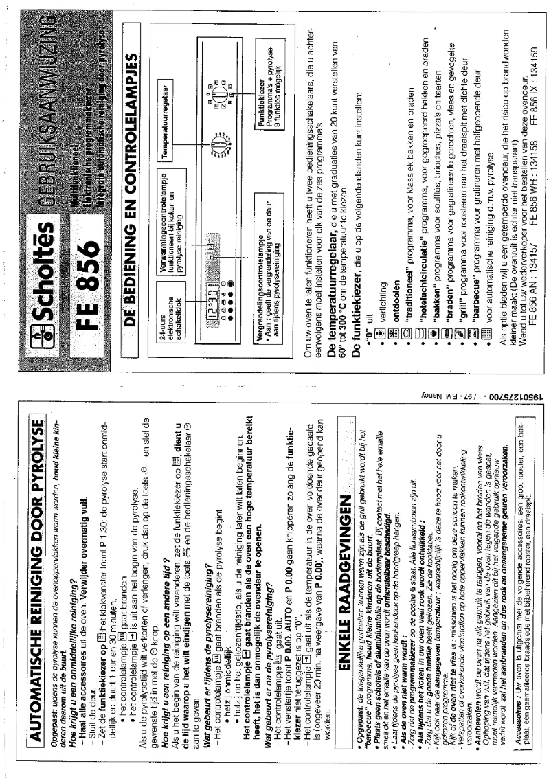 Image de la première page du manuel de l'appareil FE 856