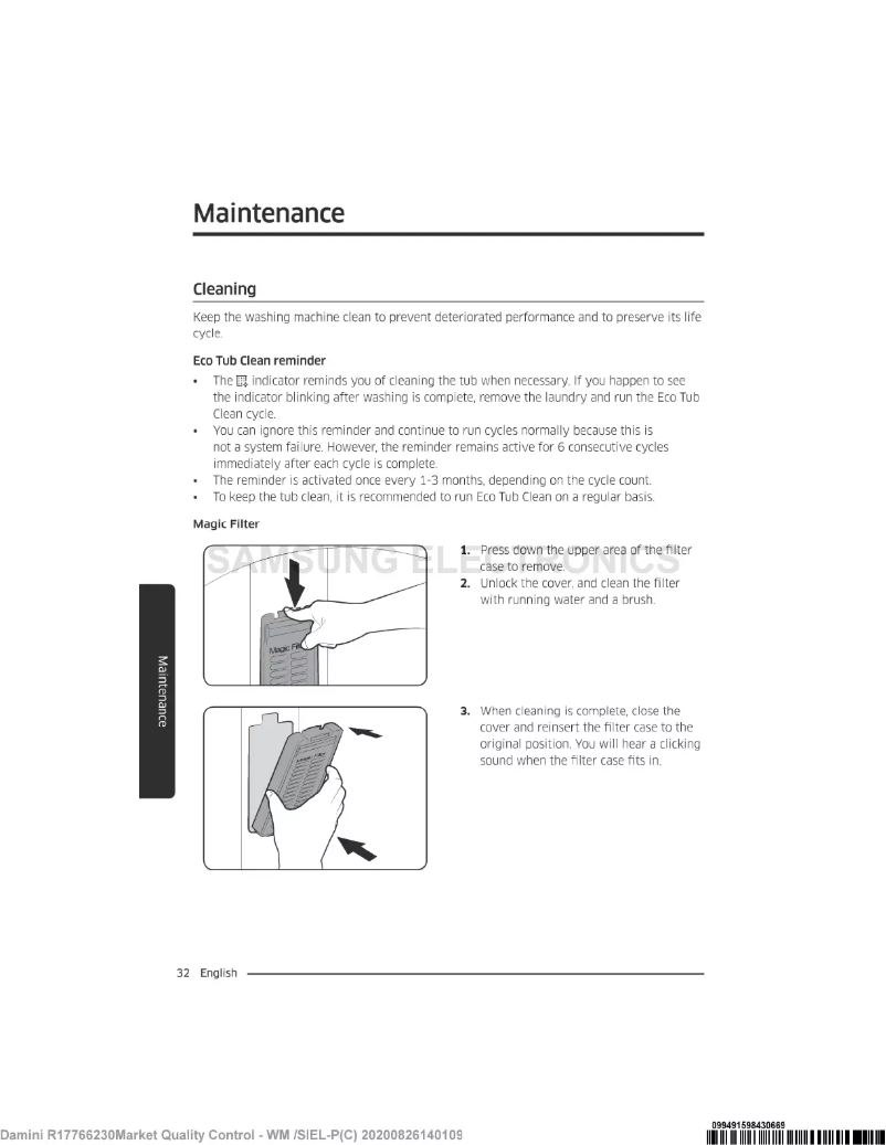 Image de la première page du manuel de l'appareil WA70A4002GS