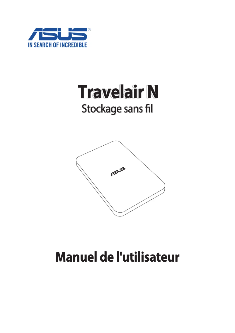 Image de la première page du manuel de l'appareil Travelair N WHD-A2