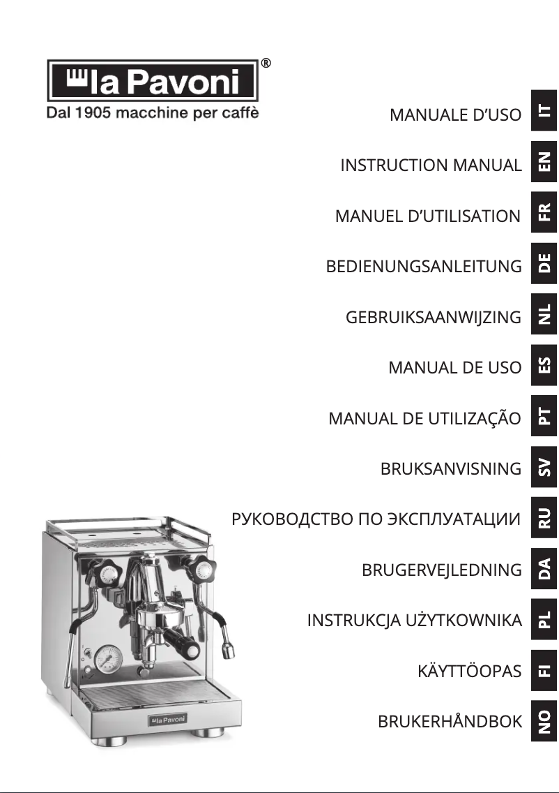 Image de la première page du manuel de l'appareil Cellini Classic