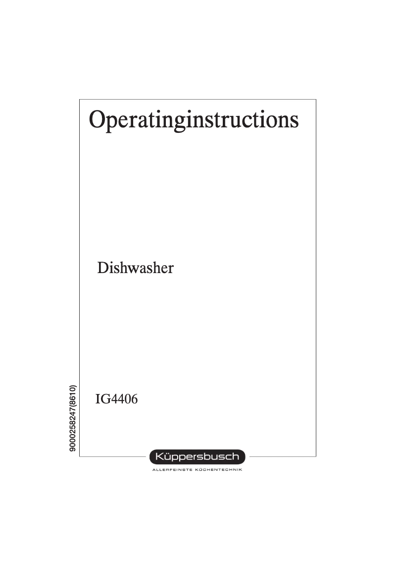 Image de la première page du manuel de l'appareil IG 4406.0