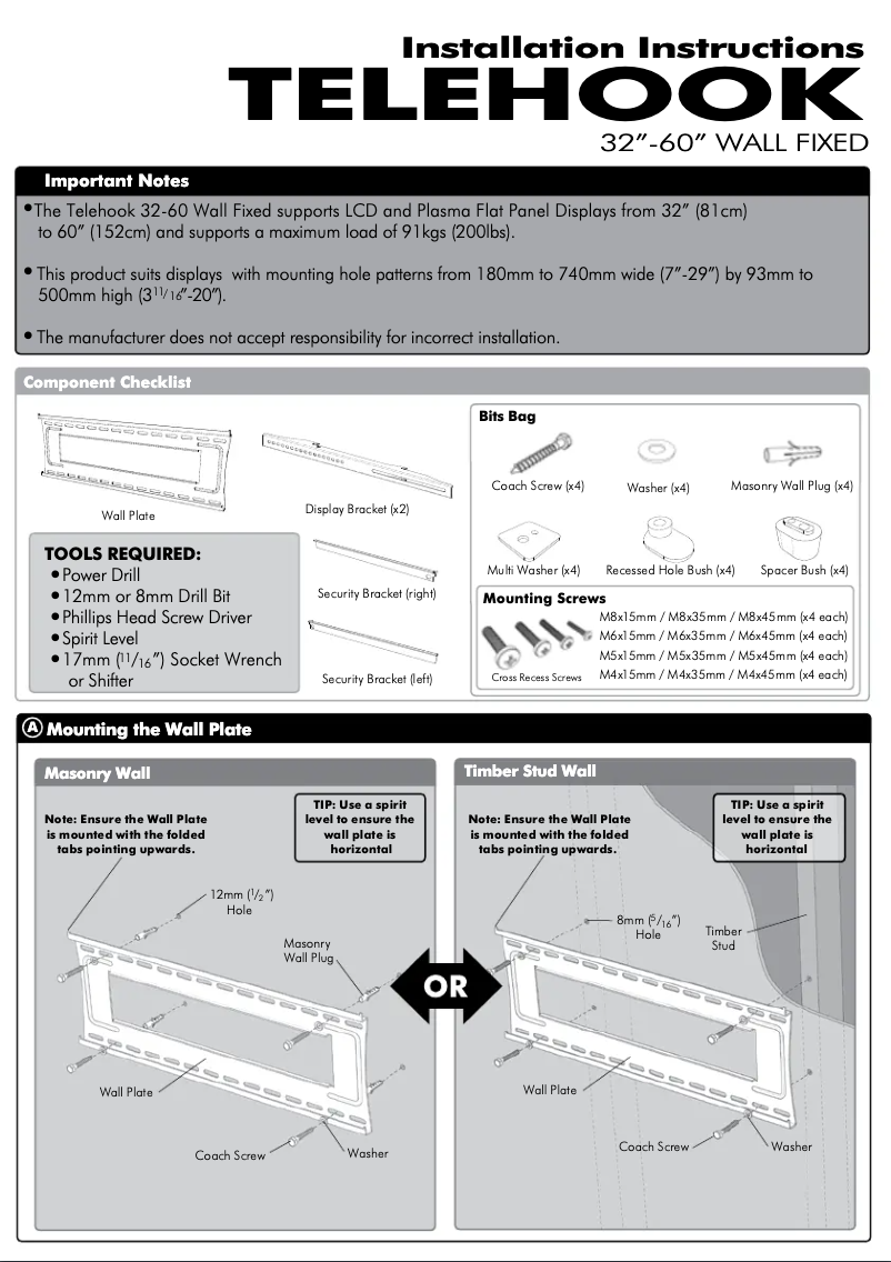 Page 1 de la notice Manuel utilisateur Atdec TH-32-60-UTM