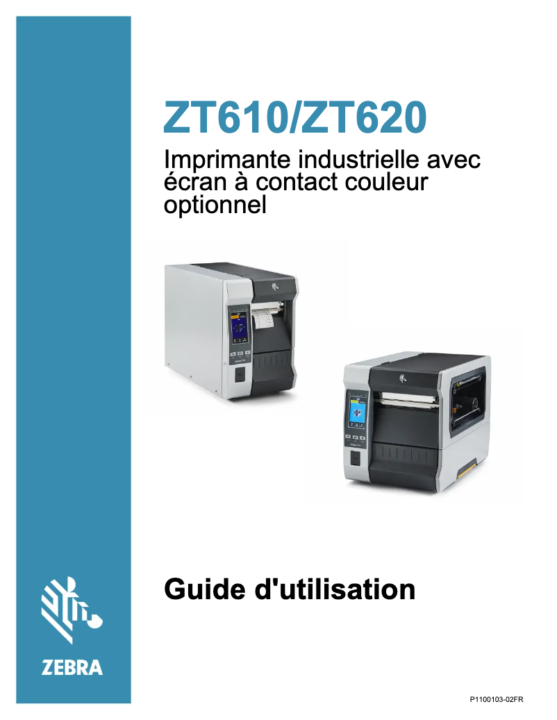 Page 1 de la notice Manuel utilisateur Zebra ZT610