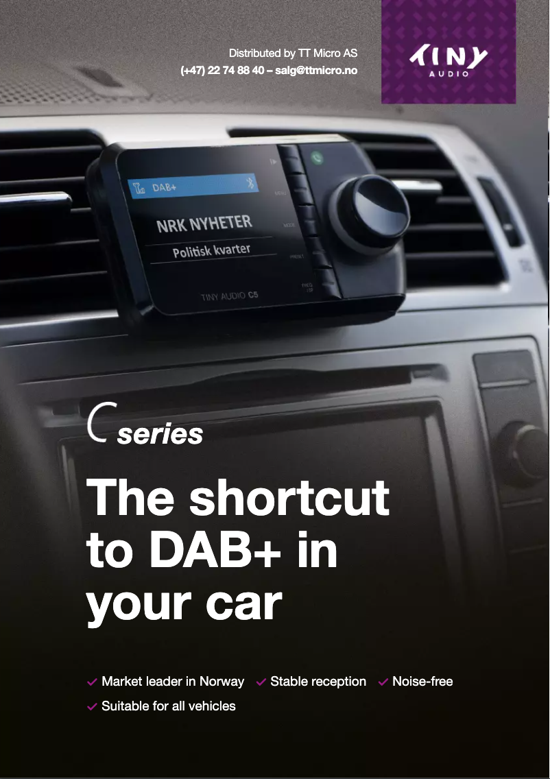 Page n°1 - Manuel utilisateur Tiny Audio C7