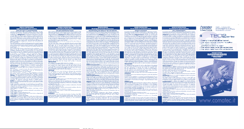 Page 1 de la notice Manuel utilisateur Comatec PSM1/10.12