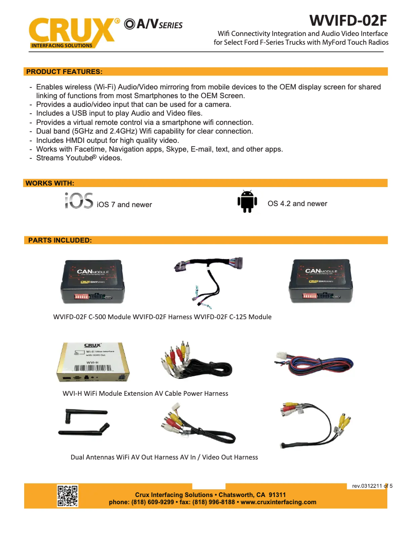 Image de la première page du manuel de l'appareil WVIFD-02F