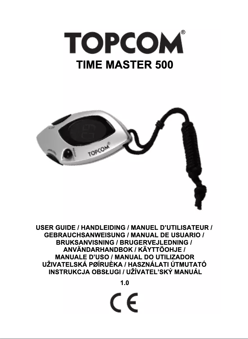 Page n°1 - Manuel utilisateur Topcom Time Master 500