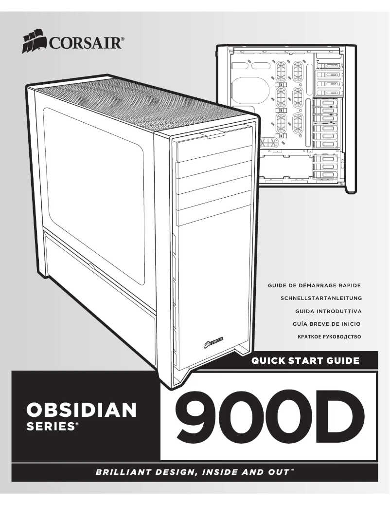 Page 1 de la notice Manuel utilisateur Corsair Obsidian 900D
