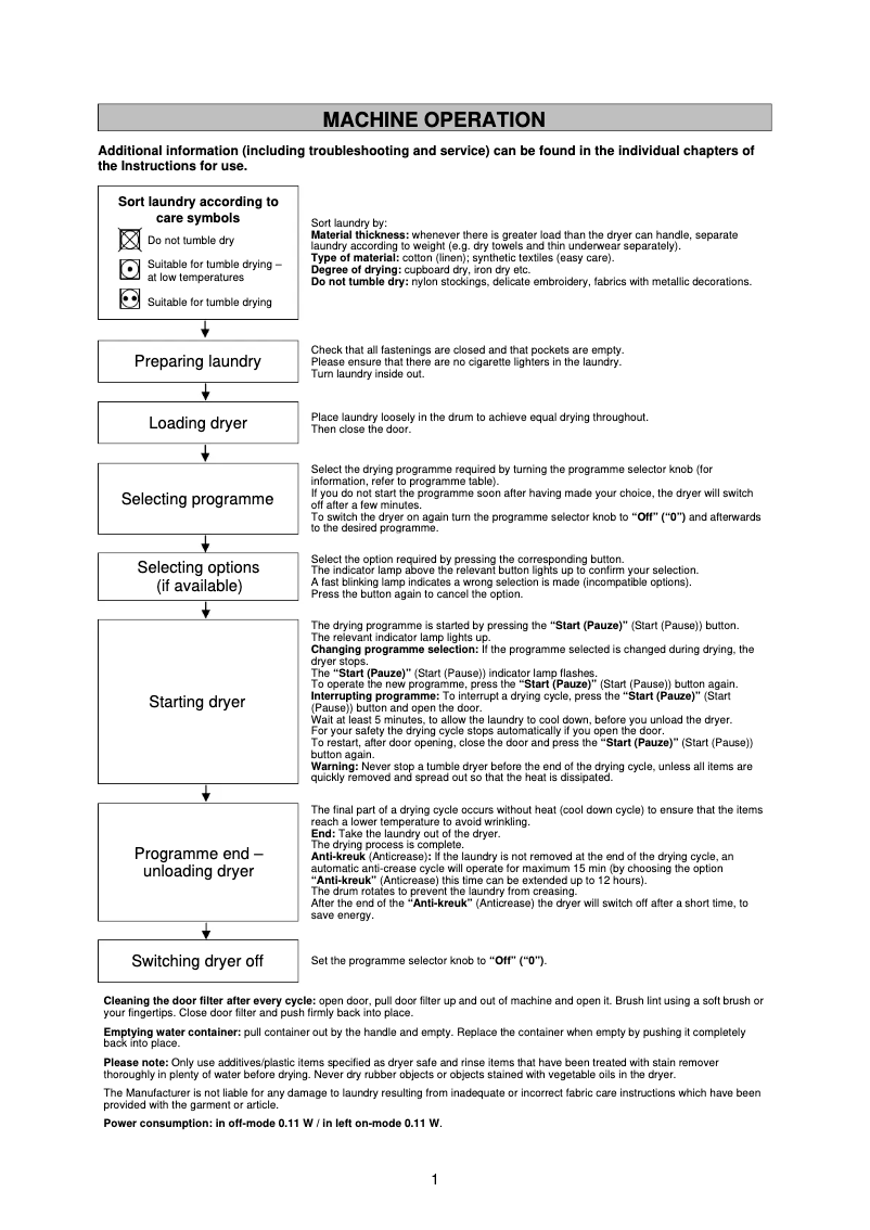 Page 1 de la notice Manuel utilisateur Whirlpool CAREMOTION 710A+