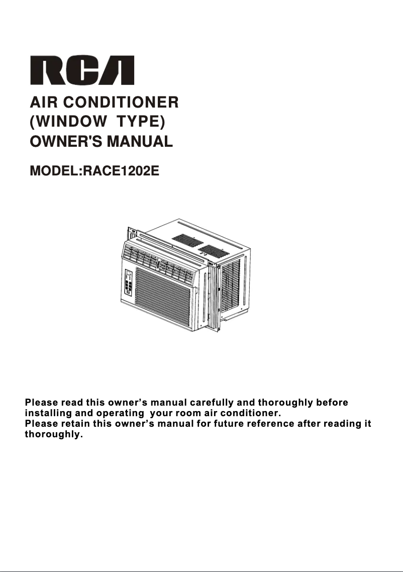 Page n°1 - Manuel utilisateur RCA RACE1202E