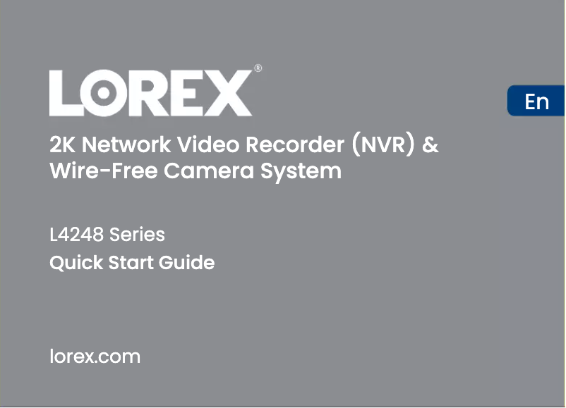 Page 1 de la notice Guide de démarrage rapide Lorex L4248E