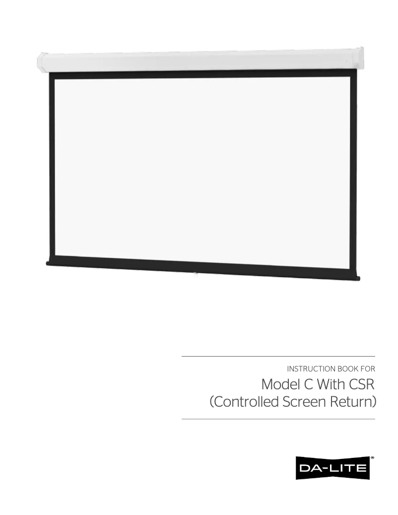 Page 1 de la notice Manuel utilisateur Da-Lite Model C
