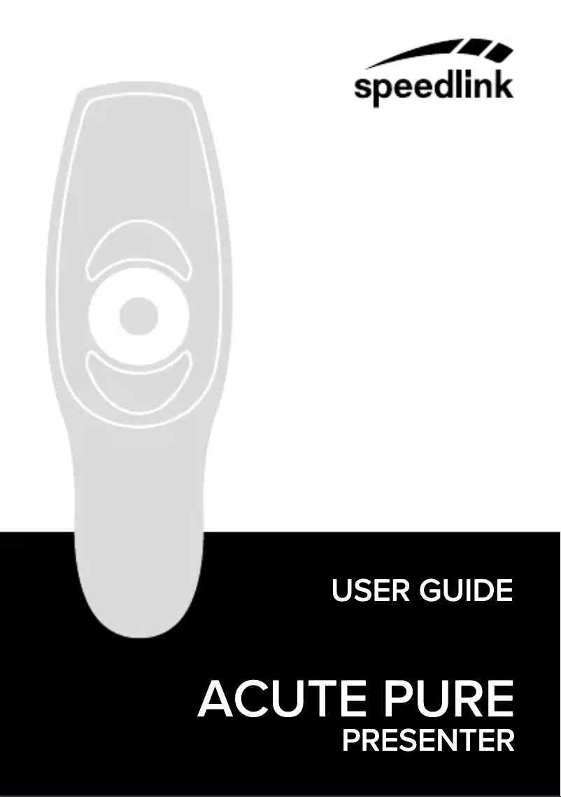 Page n°1 - Manuel utilisateur Speed-Link Acute Pure SL-600400-BK