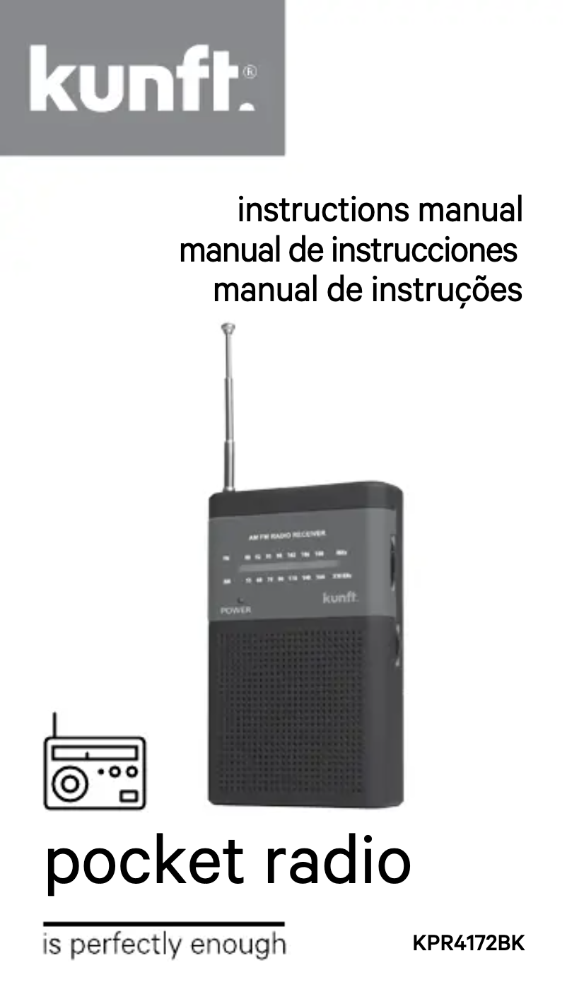 Page n°1 - Manuel utilisateur Kunft KPR4172