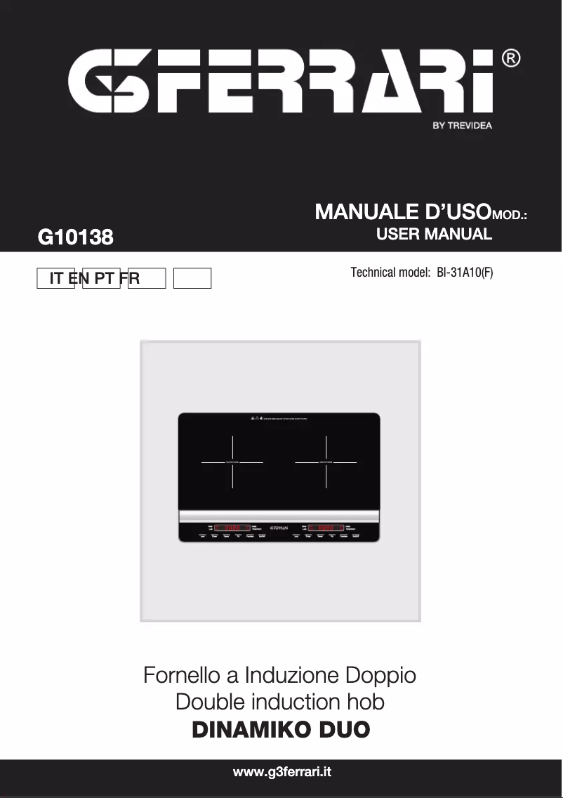 Image de la première page du manuel de l'appareil Dinamiko Duo G10138