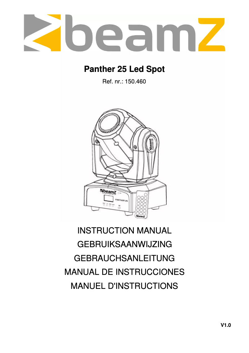 Page 1 de la notice Manuel utilisateur BeamZ Panther 25 LED