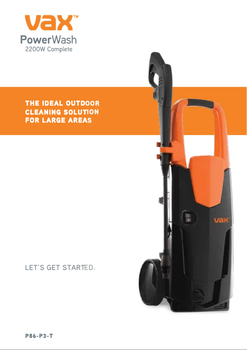 Página 1 del manual Manual de usuario Vax PowerWash VPW3