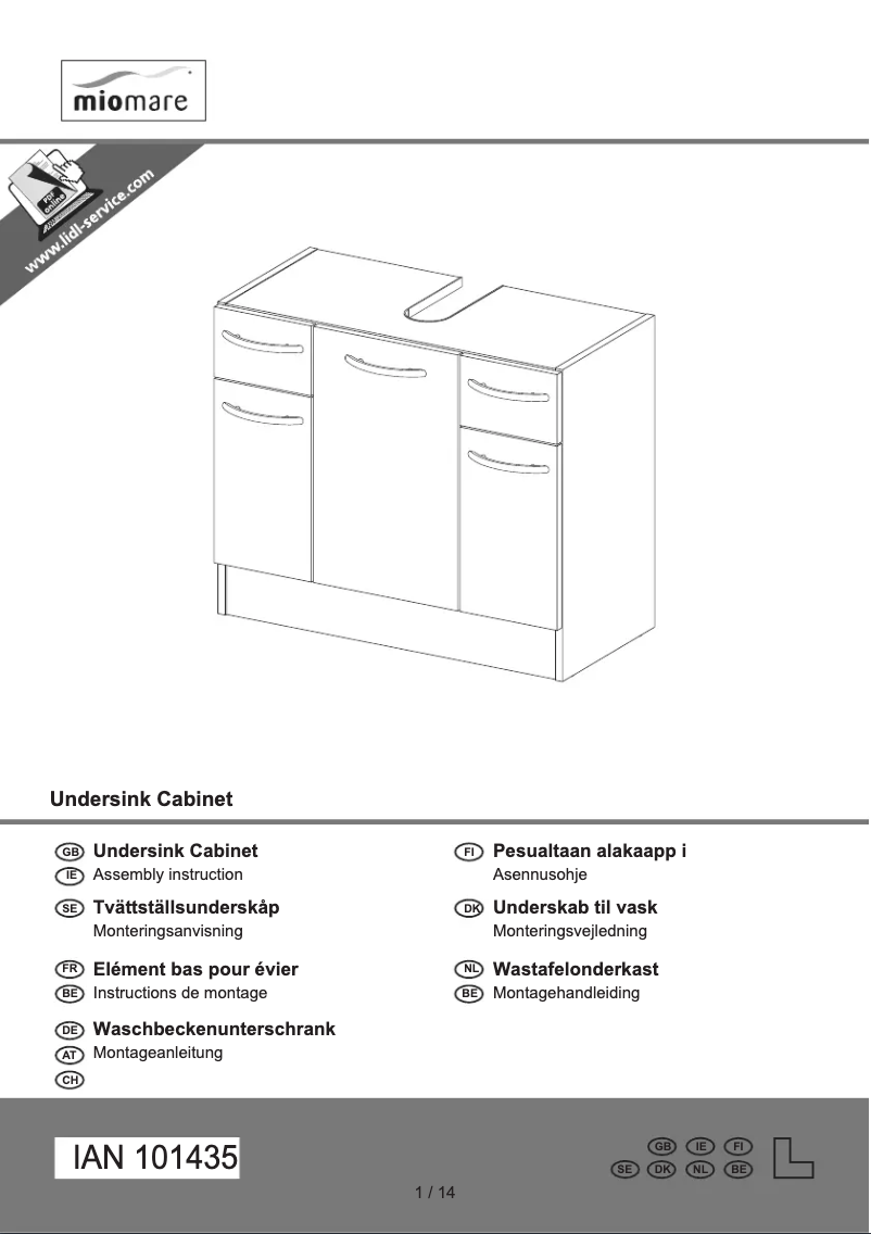 Page 1 de la notice Manuel utilisateur Miomare IAN 101435