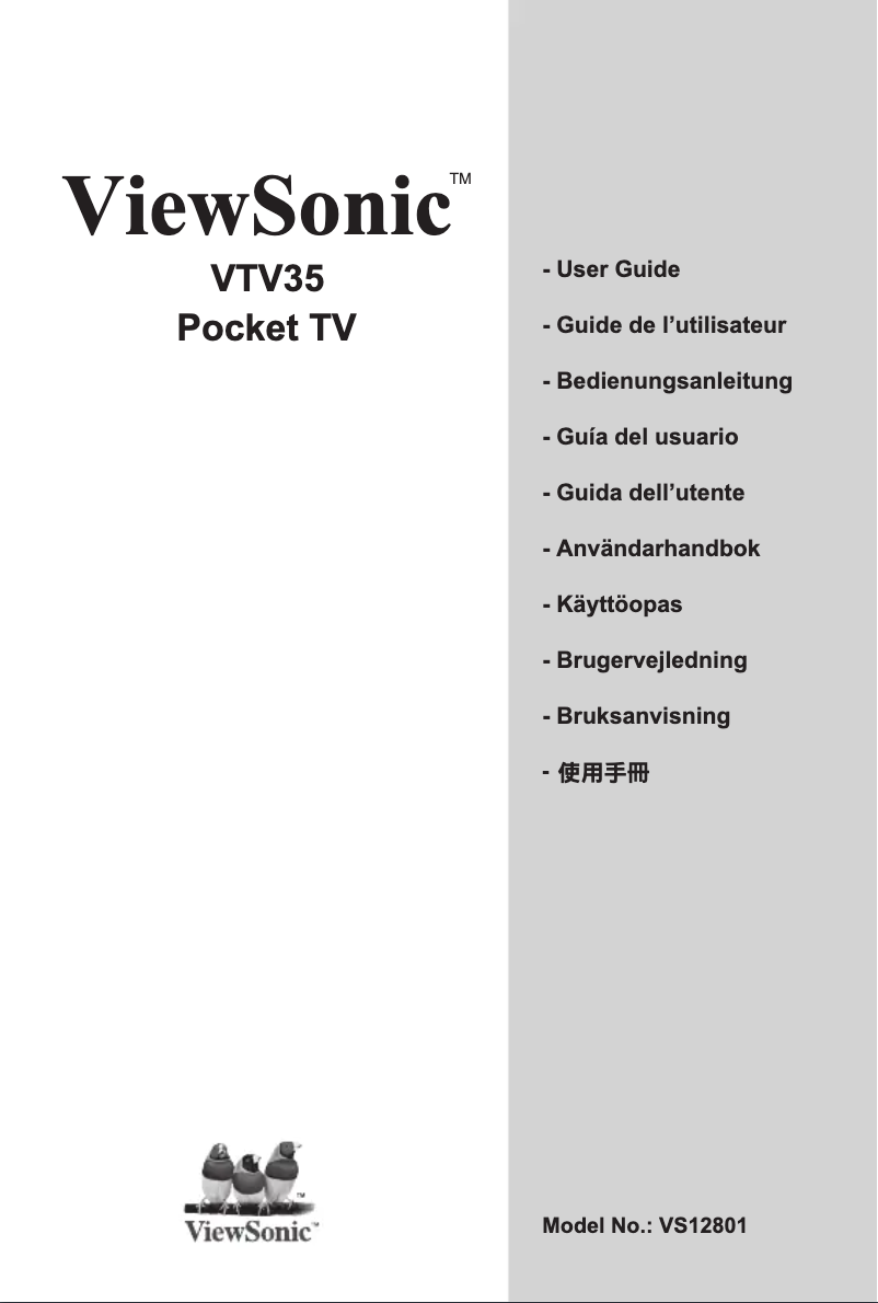 Page n°1 - Manuel utilisateur Viewsonic VTV35