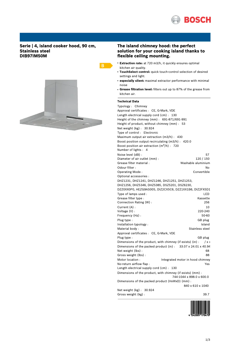 Imagen de la primera página del manual del dispositivo DIB97IM50M