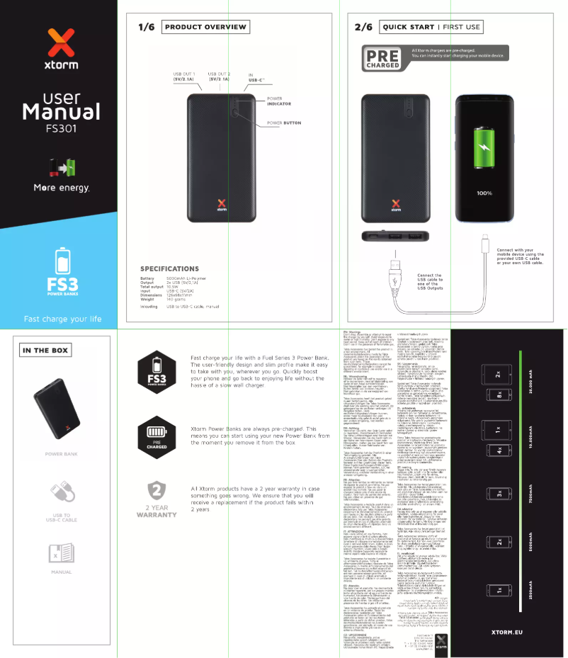 Image de la première page du manuel de l'appareil FS301