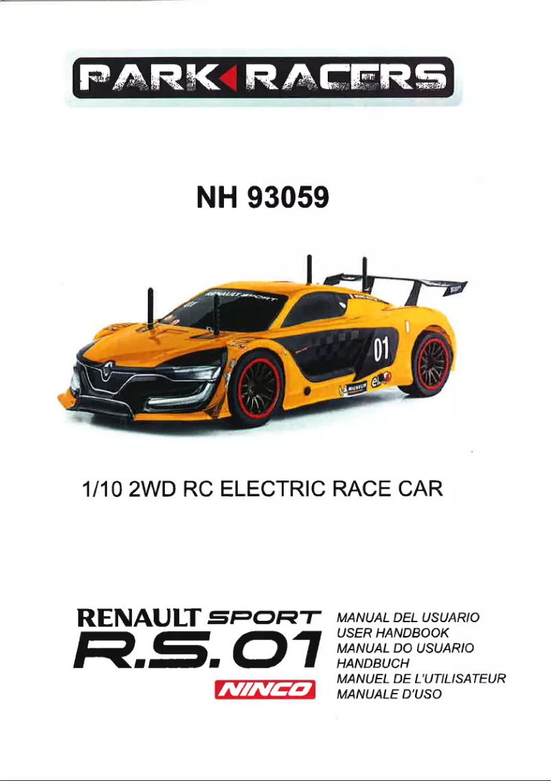 Page n°1 - Manuel utilisateur NINCO Parkracers Renault RS NH93059