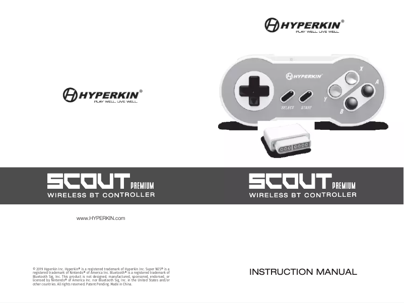 Page 1 de la notice Manuel utilisateur Hyperkin Scout Premium
