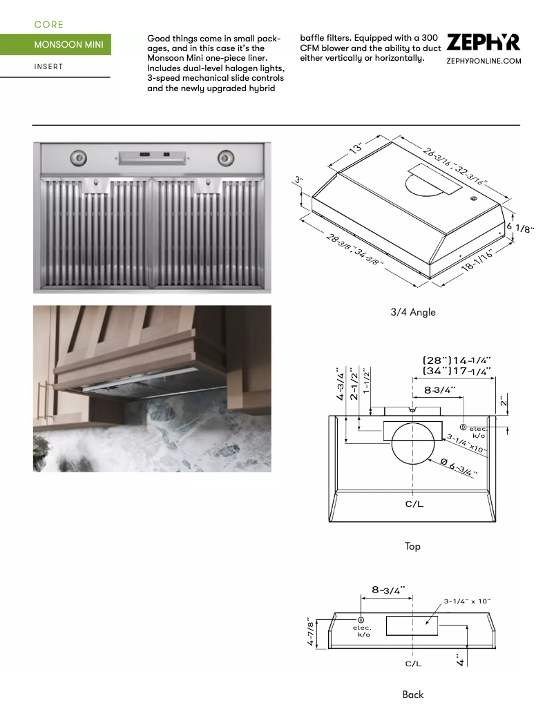 Page n°1 - Fiche technique Zephyr AK9128ASBF