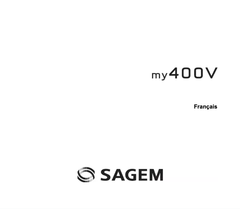 Page n°1 - Manuel utilisateur Sagem my400V