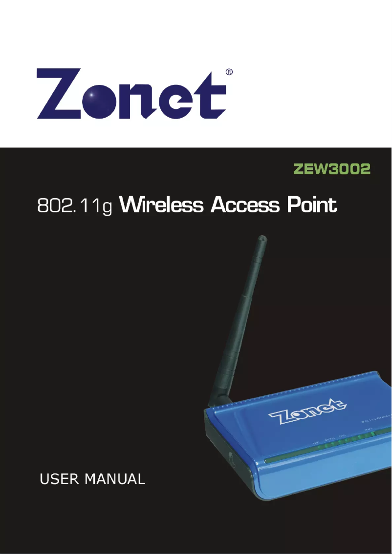 Image de la première page du manuel de l'appareil ZEW3002