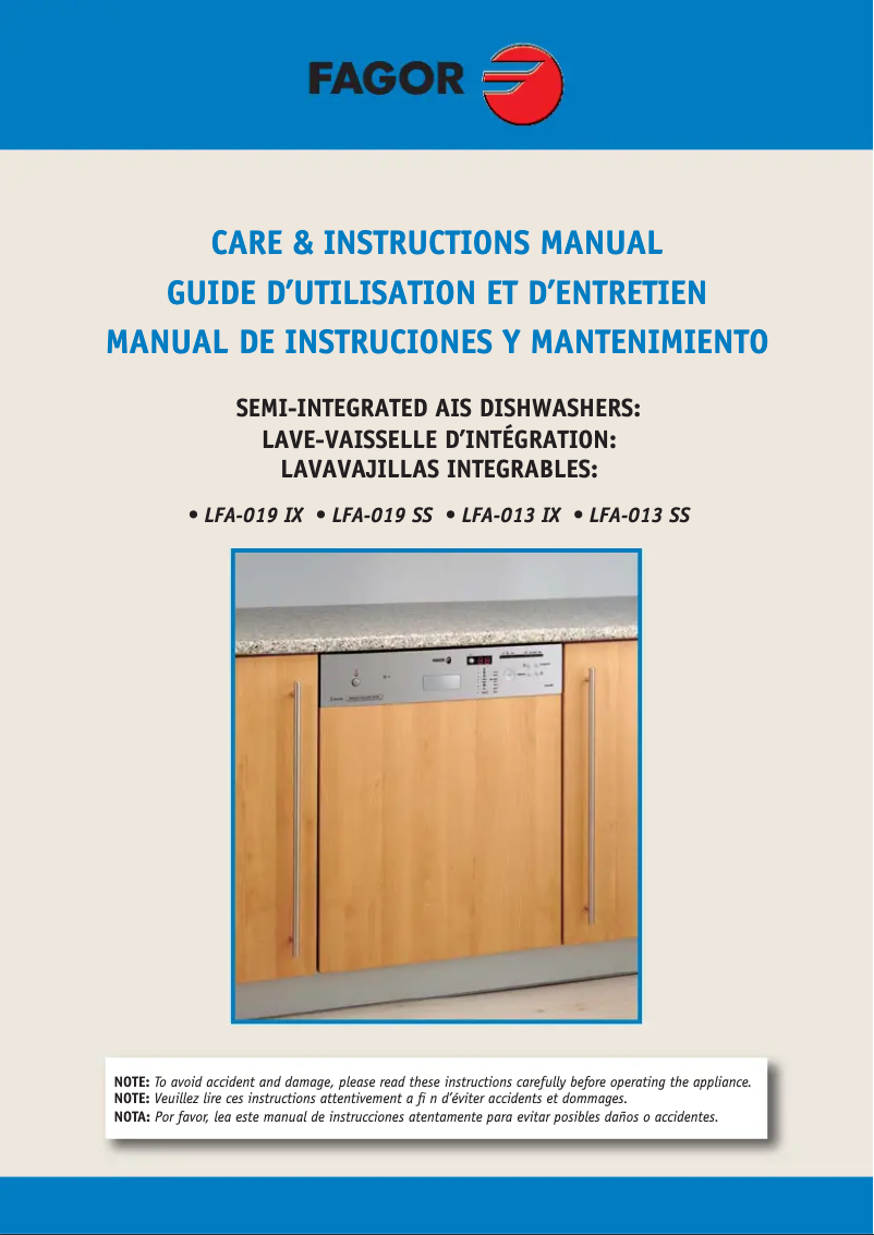 Image de la première page du manuel de l'appareil LFA-013 IX