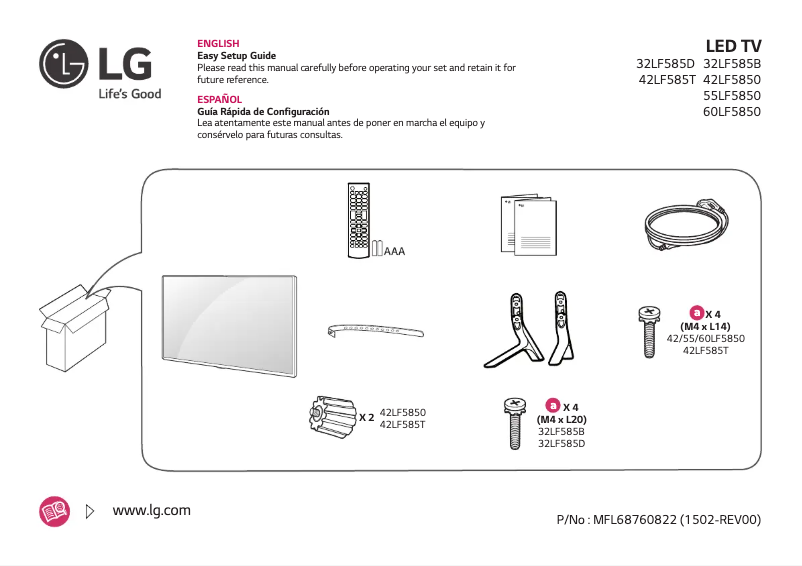 Page n°1 - Manuel utilisateur LG 32LF585B