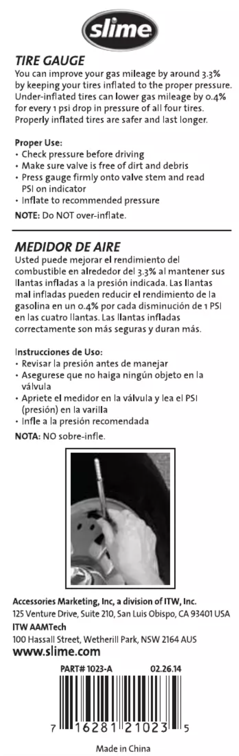 Página 1 del manual Manual de usuario Slime 1023-AT