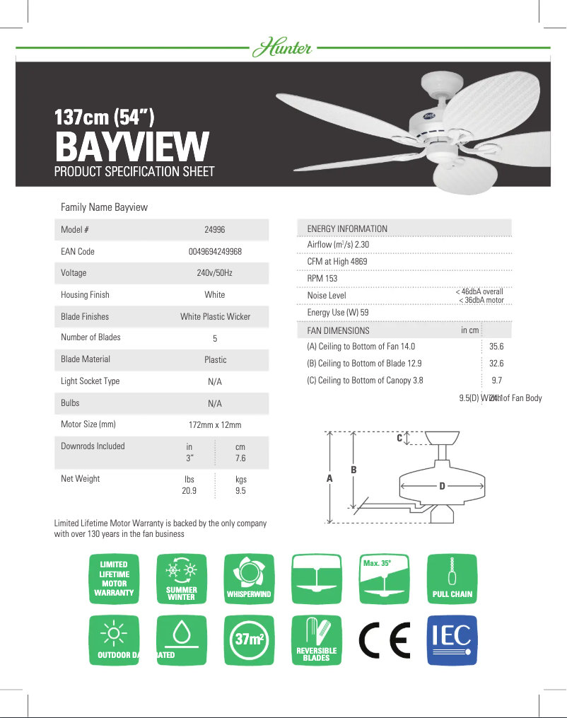 Página 1 del manual Manual de usuario Hunter Bayview